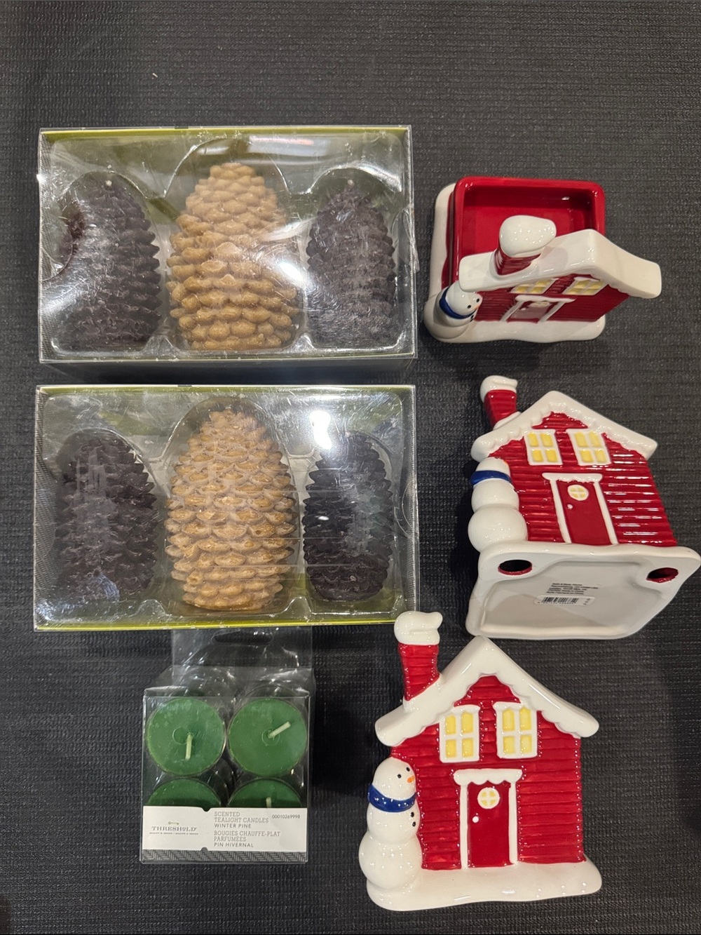 Lot Bath and Bodywork’s Christmas Ceramic Snowy House Holiday Accent with Candle